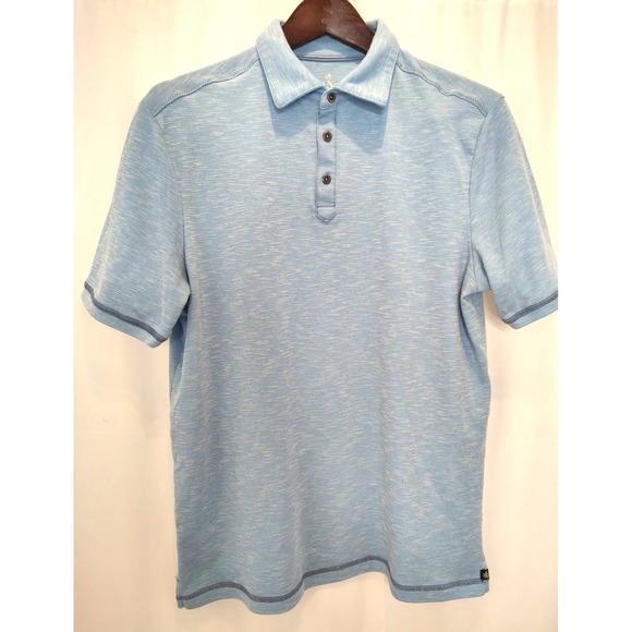 Nat Nast Luxury Originals Light Blue Heathered Polo Shirt Size Medium - Picture 1 of 9